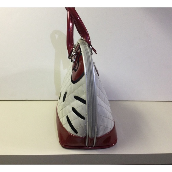 Loungefly Hello Kitty Quilted Faux Patent Leather Dome Satchel - Picture 4 of 15